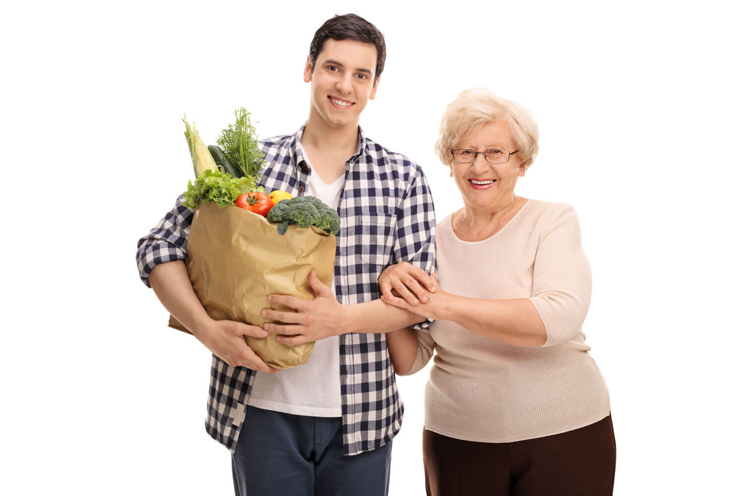 Ouderen helpen met boodschappen doen